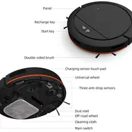 ​3 in 1 Vacuum Cleaner Robot Max 4000Pa Wet and dry vacuum cleaner support WiFi app control with voice prompts Self Charging Sweeping Function - White 614