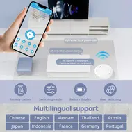 ​3 in 1 Vacuum Cleaner Robot Max 4000Pa Wet and dry vacuum cleaner support WiFi app control with voice prompts Self Charging Sweeping Function - White 614