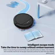 ​3 in 1 Vacuum Cleaner Robot Max 4000Pa Wet and dry vacuum cleaner support WiFi app control with voice prompts Self Charging Sweeping Function - White 614