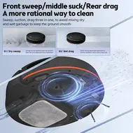 ​3 in 1 Vacuum Cleaner Robot Max 4000Pa Wet and dry vacuum cleaner support WiFi app control with voice prompts Self Charging Sweeping Function - White 614
