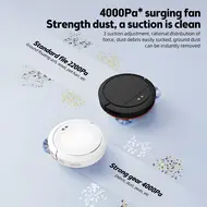 ​3 in 1 Vacuum Cleaner Robot Max 4000Pa Wet and dry vacuum cleaner support WiFi app control with voice prompts Self Charging Sweeping Function - White 614