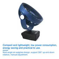 ​5inch 3 Blades Desktop Lithium Battery Air Fan Cooling Blower Fan Electric Cooling Unit Home Appliances 620