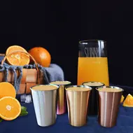 ​5pcs Stainless Steel Cups 500ml Capacity  Shatterproof Metal Cups for Kids Adults Travel Outdoor Camping Party Family Gathering - rainbow 647