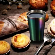 ​5pcs Stainless Steel Cups 500ml Capacity  Shatterproof Metal Cups for Kids Adults Travel Outdoor Camping Party Family Gathering - rainbow 647