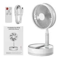​9 Inch Portable Stand Fan with 10800mAh Type-C Battery Rechargeable Oscillating Stand Fan with LED Night Light Remote Control Telescopic 4 Speed Silent Timer Fan for Home Kitchen Outdoor Camping -  White 651