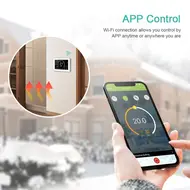 95-240V Wi-Fi Smart Programmable Thermostat 5+1+1 Six seasons Voice APP Control Backlight LCD Water Gas Boiler Heater - 2Pcs - White 602