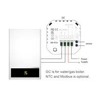 95-240V Wi-Fi Smart Programmable Thermostat 5+1+1 Six seasons Voice APP Control Backlight LCD Water Gas Boiler Heater - 2Pcs - White 602