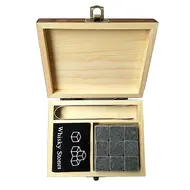 ​9PCS Whiskey Stones Set Chilling Stones - Grey 653