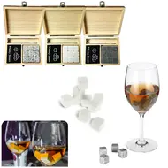 ​9PCS Whiskey Stones Set Chilling Stones - Grey 653