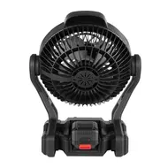 Camping LED Fan with Light 4000mAh Rechargeable Battery Outdoor Tent Fan Infinitely Variable Speed 120° Head Rotation Desk Fan for Camping Fishing Power Outage Hurricane Construction Site 603