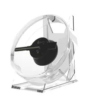 DF-11 3D Hologram Fan 11cm LED Holographic Projector Advertising Portable Desktop Naked Eye Stereo Display with Speaker (Transparent) 616