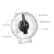 DF-11 3D Hologram Fan 11cm LED Holographic Projector Advertising Portable Desktop Naked Eye Stereo Display with Speaker (Transparent) 616