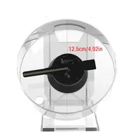 DF-11 3D Hologram Fan 11cm LED Holographic Projector Advertising Portable Desktop Naked Eye Stereo Display with Speaker (Transparent) 616