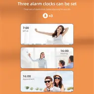 Digital Bedroom Alarm Clock with Wireless Charger for Phone Headset Thermometer Temperature Date Display 3 Alarms 12 / 24H LED Mirror Screen USB Charger for Bedroom Desk Office - 2Pcs - Silver 629