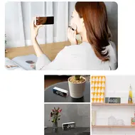 Digital Desk Alarm Clock LED Mirror Alarm Clocks Temperature Display - White 632