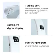 ​Fan 5 Gear Portable Leafless Digital Screen 2600mAh Hang Necklace Large Capacity Lazy USB Portable Cooling Small Fan -  Green 564