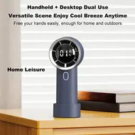 ​HX130 Portable handheld turbo fan with 100 speeds infinitely adjustable - 2Pcs - Blue 582