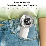 ​HX130 Portable handheld turbo fan with 100 speeds infinitely adjustable - 2Pcs - White 583