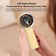 ​HX130 Portable handheld turbo fan with 100 speeds infinitely adjustable - 2Pcs - Yellow 584
