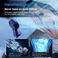 ​Handheld Portable Mini Electric Ice Cool Fan - 2Pcs - Pink 592
