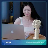 ​Handheld Portable Mini Electric Ice Cool Fan - 2Pcs - Pink 592