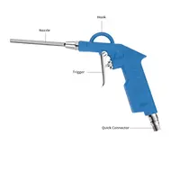 ​High Flow Air Gun with Extended Nozzle Air Compressor Accessories Dust Cleaning Tool 678