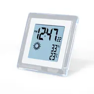 ​LCD Multi Function Electronic Alarm Clock Human Body Sensor Weather Forecasting Temperature and Humidity Clock - 2Pcs 625