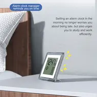 ​LCD Multi Function Electronic Alarm Clock Human Body Sensor Weather Forecasting Temperature and Humidity Clock - 2Pcs 625