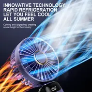 ​Mini Portable Fan Handheld Fan Rechargeable Small Desk Fan 5 Speeds 90° Foldable Battery Powered Fan with Neck Strap for Home Office Travel - White 588