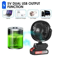 Mini Portable Lithium Electric Fan Outdoor Camping Fan Low Noise 360°Rotating 2 Speeds 1.5Ah Battery 578