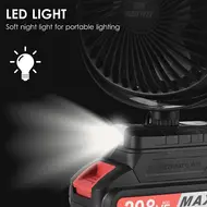 Mini Portable Lithium Electric Fan Outdoor Camping Fan Low Noise 360°Rotating 2 Speeds 1.5Ah Battery 578