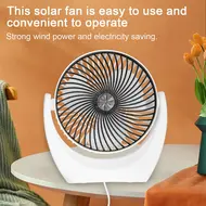 ​Portable 6W Solar Powered Fan Set Monocrystalline Silicon Solar Panel Multifunctional Solar Power Charger 615