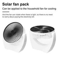 ​Portable 6W Solar Powered Fan Set Monocrystalline Silicon Solar Panel Multifunctional Solar Power Charger 615