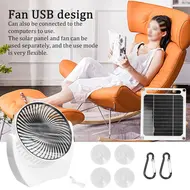 ​Portable 6W Solar Powered Fan Set Monocrystalline Silicon Solar Panel Multifunctional Solar Power Charger 615
