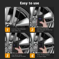 ​Portable Air Compressor for Car Tires Fast Inflator Pump - 2Pcs 672