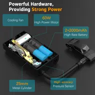 ​Portable Air Compressor for Car Tires Fast Inflator Pump - 2Pcs 672