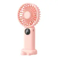 ​Portable Mini Handheld Electric Fan Support 5 Adjustable Wind Speed - Pink 580