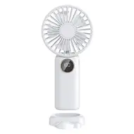 ​Portable Mini Handheld Electric Fan Support 5 Adjustable Wind Speed - White 579
