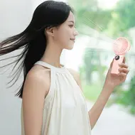 ​Portable Mini Handheld Electric Fan Support 5 Adjustable Wind Speed - Pink 580