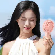 ​Portable Mini Handheld Electric Fan Support 5 Adjustable Wind Speed - Pink 580
