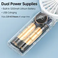 ​Portable Mini Handheld Electric Fan Support 5 Adjustable Wind Speed - Pink 580