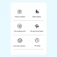 ​Q3 Portable Desk 5 speed adjustable electric fan - White 570