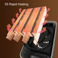 Shaking Head Silent Heating Small Heater Fan Fast Heating Intelligent Temperature Control Home Office Desk Electric Heater - 2Pcs 617