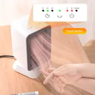 Shaking Head Silent Heating Small Heater Fan Fast Heating Intelligent Temperature Control Home Office Desk Electric Heater - 2Pcs 617