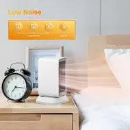 Shaking Head Silent Heating Small Heater Fan Fast Heating Intelligent Temperature Control Home Office Desk Electric Heater - 2Pcs 617