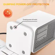 Shaking Head Silent Heating Small Heater Fan Fast Heating Intelligent Temperature Control Home Office Desk Electric Heater - 2Pcs 617