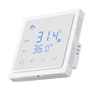 ​Smart Thermostat 16A Floor Heating Temperature Controller with LED Touch Screen 85-265V Electric Heating Controller - White 586