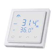 ​Smart Thermostat 16A Floor Heating Temperature Controller with LED Touch Screen 85-265V Electric Heating Controller - White 586