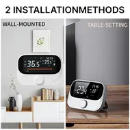​Smart Thermostat for Home Boiler Heating RF433 WiFi AC Thermostat 980ft Wireless Distance APP and Voice Control LED Digital Touch Screen Programmable Thermostat with Weather Report Adjustable Button 600