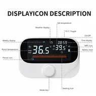 ​Smart Thermostat for Home Boiler Heating RF433 WiFi AC Thermostat 980ft Wireless Distance APP and Voice Control LED Digital Touch Screen Programmable Thermostat with Weather Report Adjustable Button 600